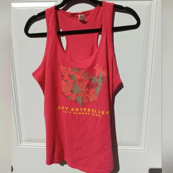 4/$15 Lady Antebellum Summer 2016 Tour Tank Top Size Medium Red - Picture 2 of 5